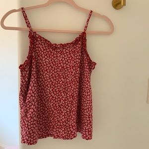 Red Flower Tank Top